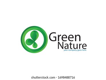 Logo de diseño creativo de naturaleza verde