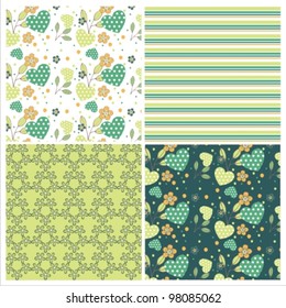 Green nature digital papers