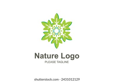 Green nature eco logo vector