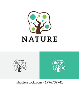 Ecología de la naturaleza verde Árbol Tierra Logotipo simple