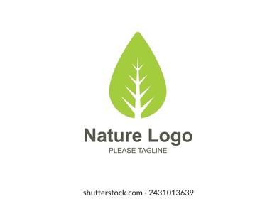 Green nature ecology logo vector