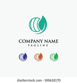 Green Nature Ecology Organic Logo Vector