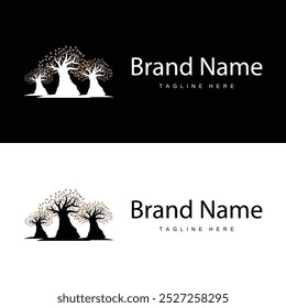 green nature education kids playground tree logo illustration and play tree design