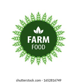 Green Nature Farm Logo Design Template