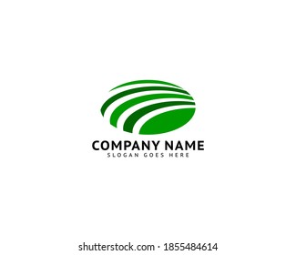 Green Nature Farm Logo Design Template