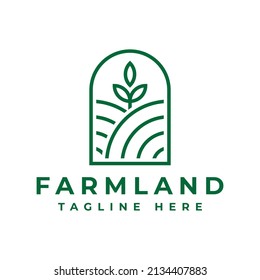 green nature farm logo design