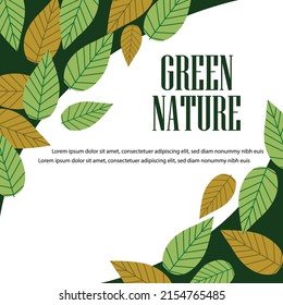 Green Nature Flyer Background Vector Design