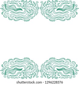 Green nature frame. Vector illustration