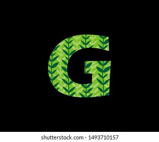 Green Nature G Letter Logo Icon, Green Grass Letter G Icon.