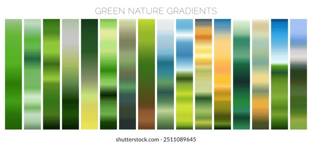 Green Nature Gradient  Color Swatch Set