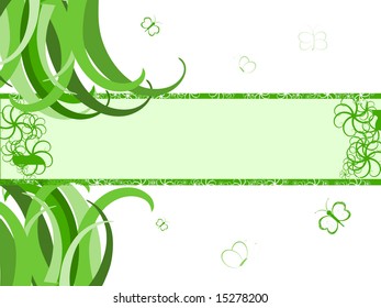 green nature grassy vector border