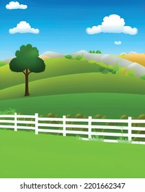 green nature and landscape with trees
