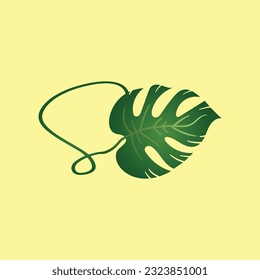 Green Nature Leaf Alphabet Typographic and Logo Illustration