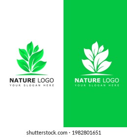 Green Nature Leaf Logo Design for Anything