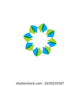 Green Nature with Leaf logo icon, water, tree, spring, floral, field, natural, organic, ecology