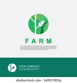Green nature leaf logo vector illustration