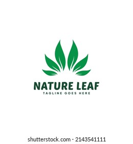 Green Nature Leaf Logo Vector.