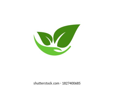 green nature leaf vector icon