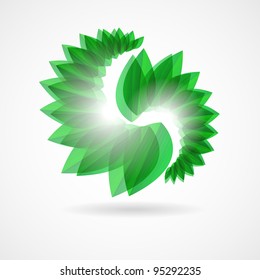Green nature leaves background