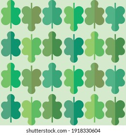 Green nature leaves background design. Graphic seamless pattern. Environment concept banner. Vector illustration. 