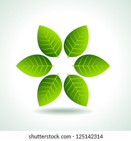 Green nature leaves vector background