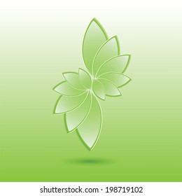 Green nature leaves vector background 