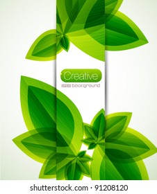 La naturaleza verde deja el fondo vectorial