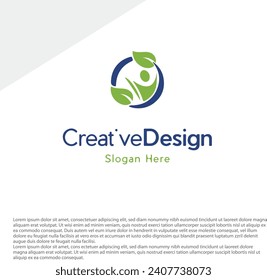 Green Nature Logo Design Template. Vector Leaf Tree Outline Logo Design. Usable for Nature, Cosmetic, Healthcare and Beauty Logo.