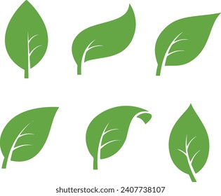 Green Nature Logo Design Template. Vector Leaf Tree Outline Logo Design. Usable for Nature, Cosmetic, Healthcare and Beauty Logo.