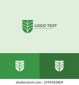 Green nature Logo design template
