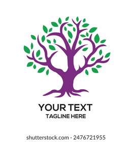 Verde, naturaleza, logotipo, elemento, concepto, medio ambiente, gráfico, eco, ecología, icono de marca, finanzas, ilustración, negocio, abstracto, rama, Vector de árbol