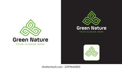 Logo "Grüne Natur", Symbol, Vektorgrafik