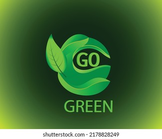  green nature logo and symbol template Vector Free Vector