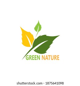 Green nature logo vector template