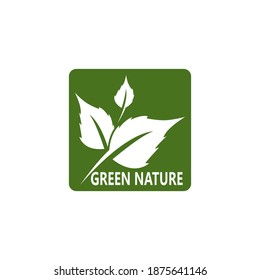 Plantilla vectorial de logotipo de naturaleza verde