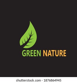 Green nature logo vector template