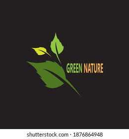 Green nature logo vector template
