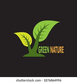 Green nature logo vector template