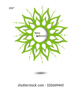 Green nature modern creative 3d vector art