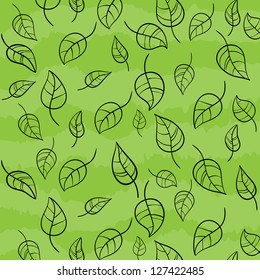 Green nature modern vector leaf set