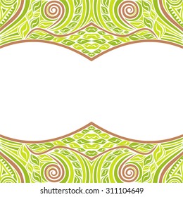 Green nature pattern background leaves vector illustration