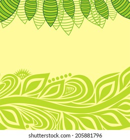 Green nature pattern background vector illustration