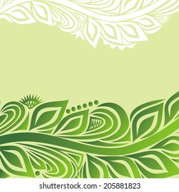 Green nature pattern background vector illustration