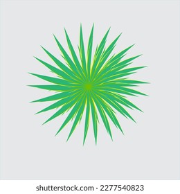 Green nature plant with flat design vector