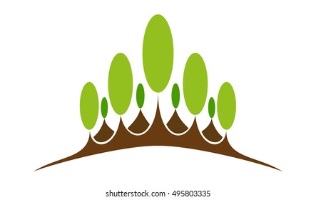 Green nature symbol element and icon