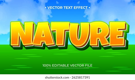 Green Nature Text Style with 3D and Embossed Effect Editable Text Style Effect
