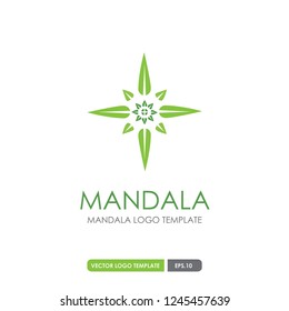 Green Nature Vector. Mandala Template. Vector eps.10