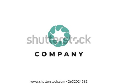 green nature water drop circle logo abstract