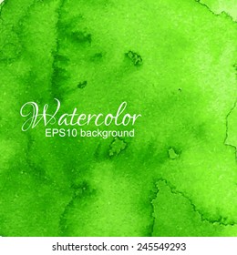 Green nature watercolor gradient abstract vector background. 