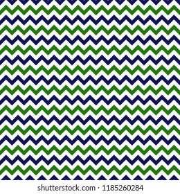 Green and Navy Chevron Seamless Pattern - Green, white, and navy blue zig zag chevron design